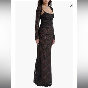 House of CB Elegant Black Lace Dress
